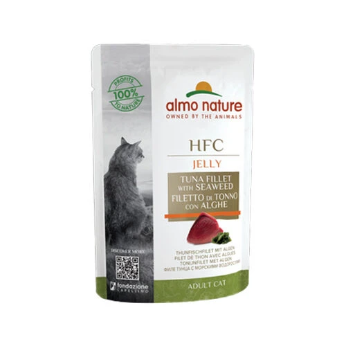 Almo Nature HFC Jelly Katzenfutter - Frischebeutel - Thunfischfilet & Algen